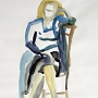 Frau in blau<br />Aquarell auf Papier<br />2010<br />59 x 42 cm