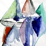 Bodensee III<br />Aquarell auf Papier<br />2010<br />42 x 59 cm